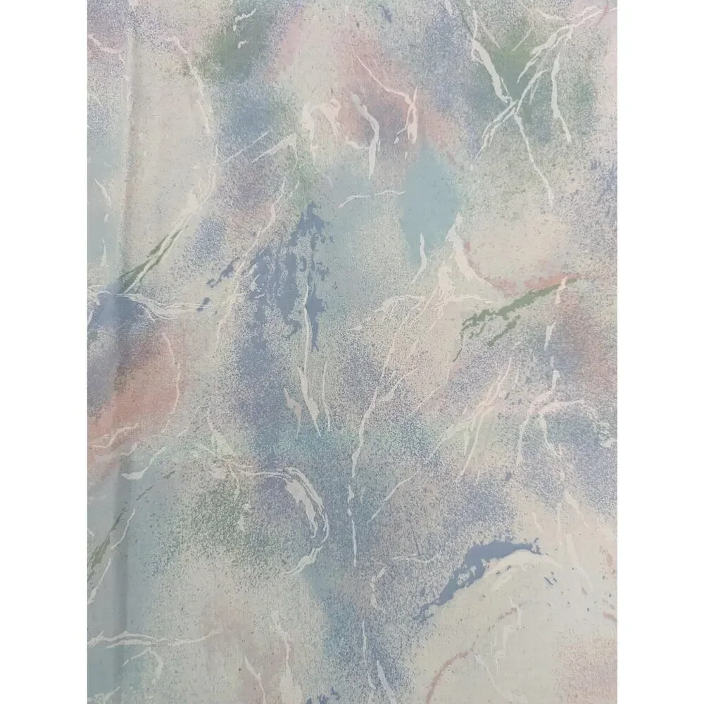 Vintage 1989 Kenmill 24x144 In Pastel Marbled Pre-Shrunk Teflon Fabric Piece